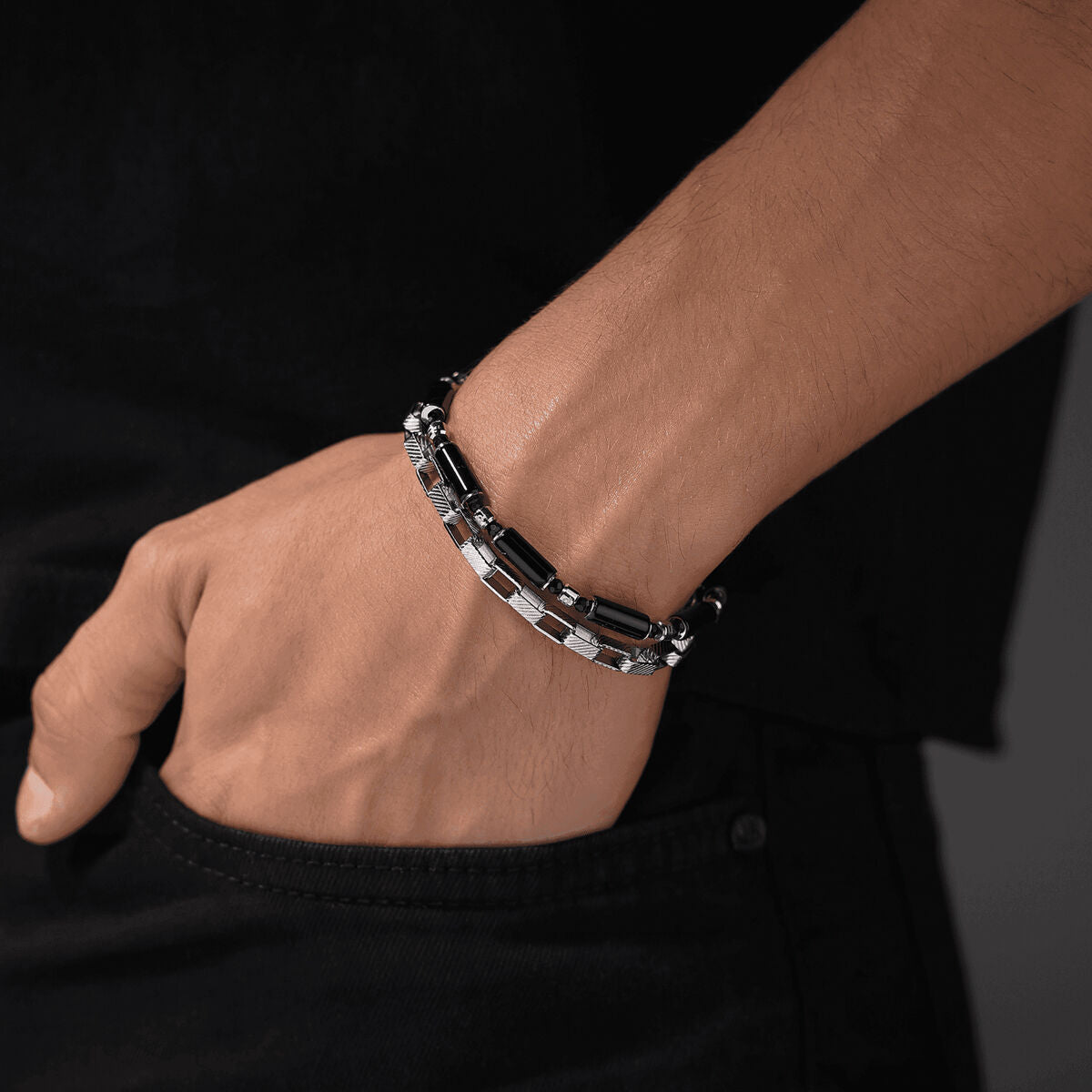 Men's Bracelet Police PEAGB0037301 Black