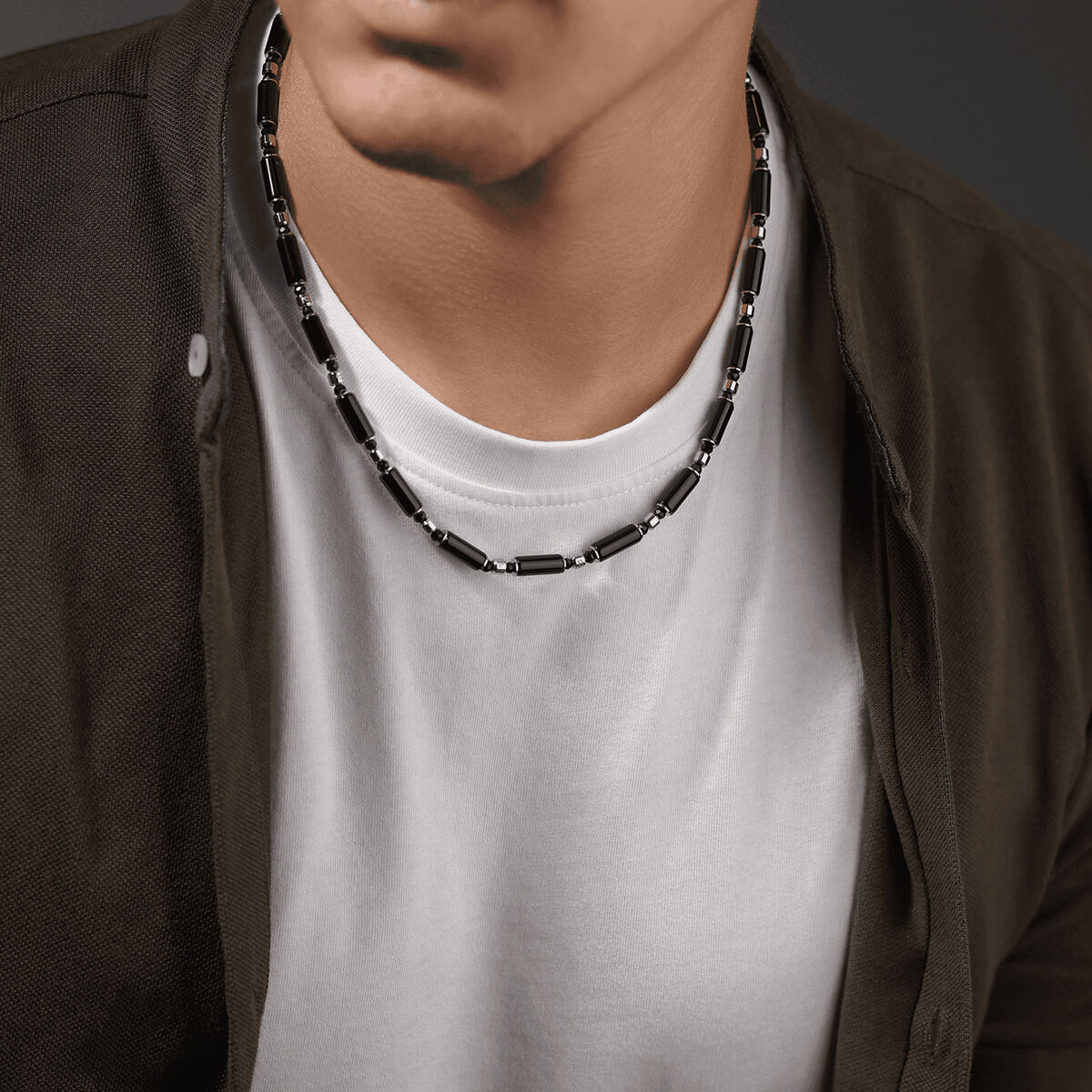 Men's Necklace Police PEAGN0037301 Black