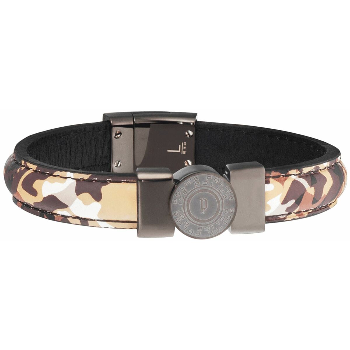 Men's Bracelet Police PJ25556BLU02L Leather 21 cm