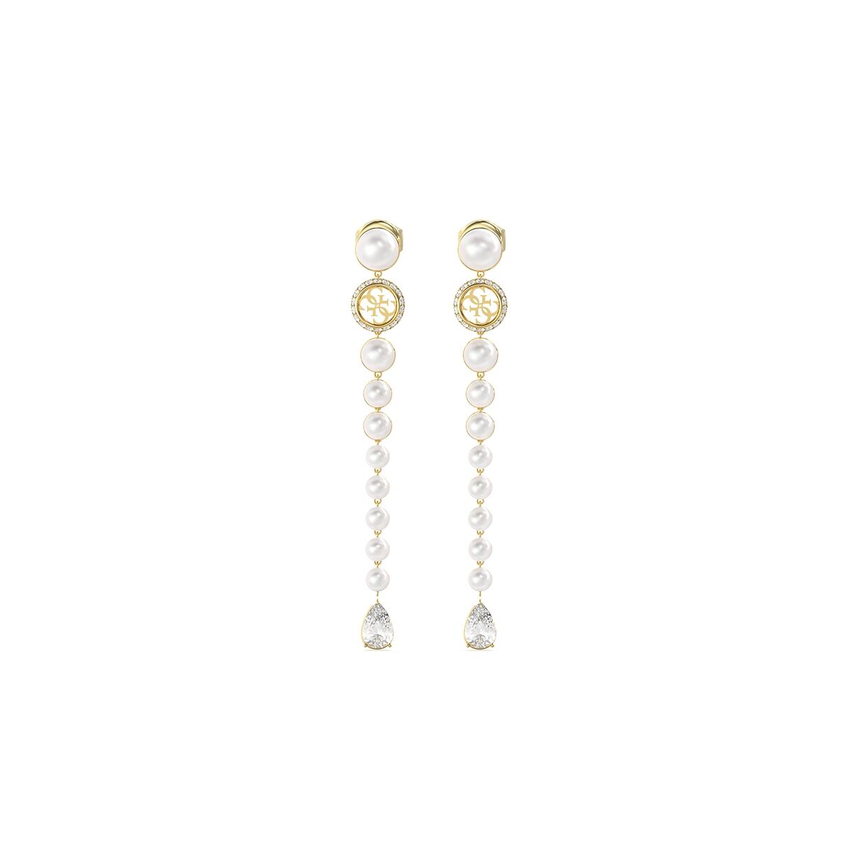 Ladies' Earrings Guess JUBE05578JWYGT-U White Golden