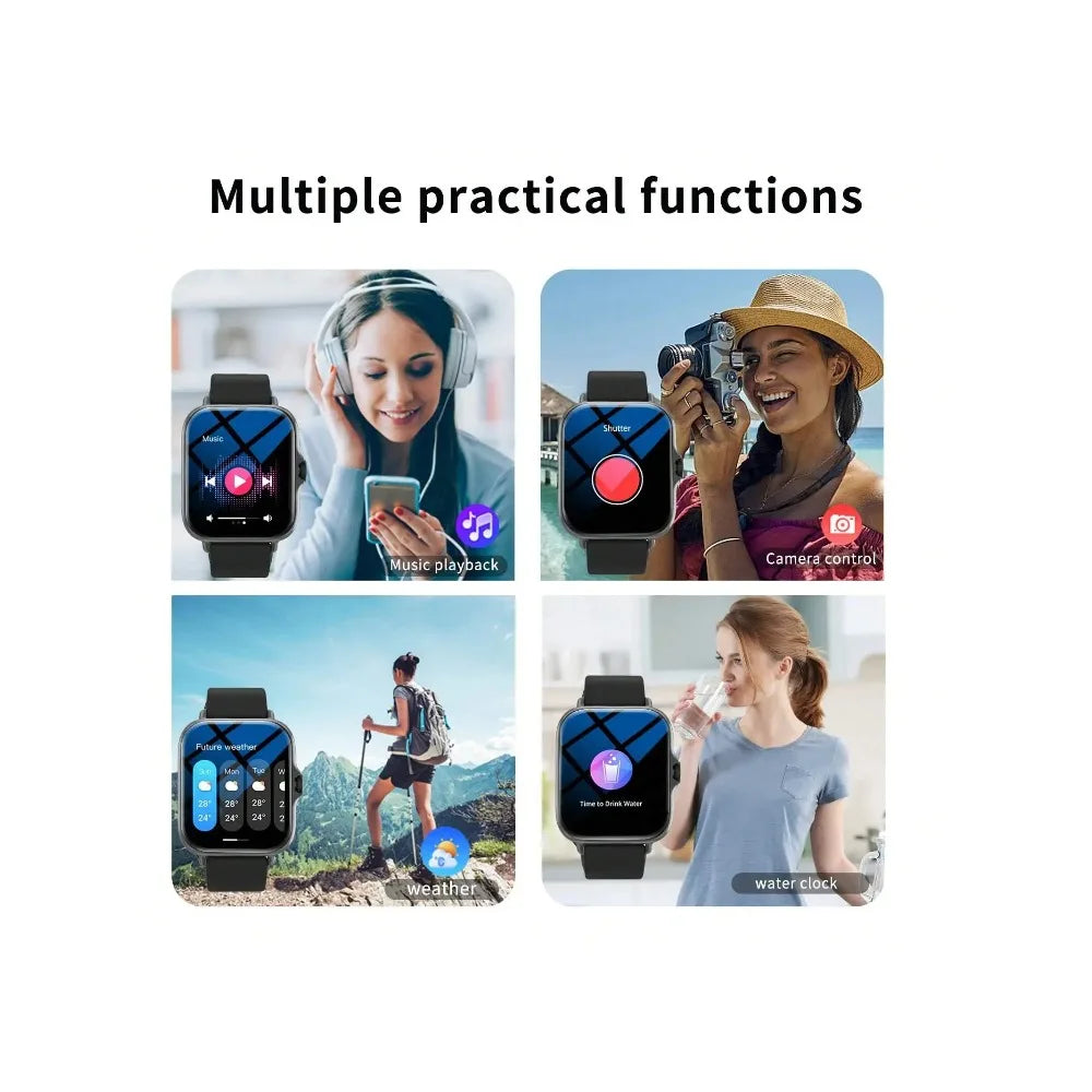 Smart Watch, Wireless Call/Dial, Multiple APP Alerts, Sports Watch, Customized Wallpaper, iPhone/Andriod
