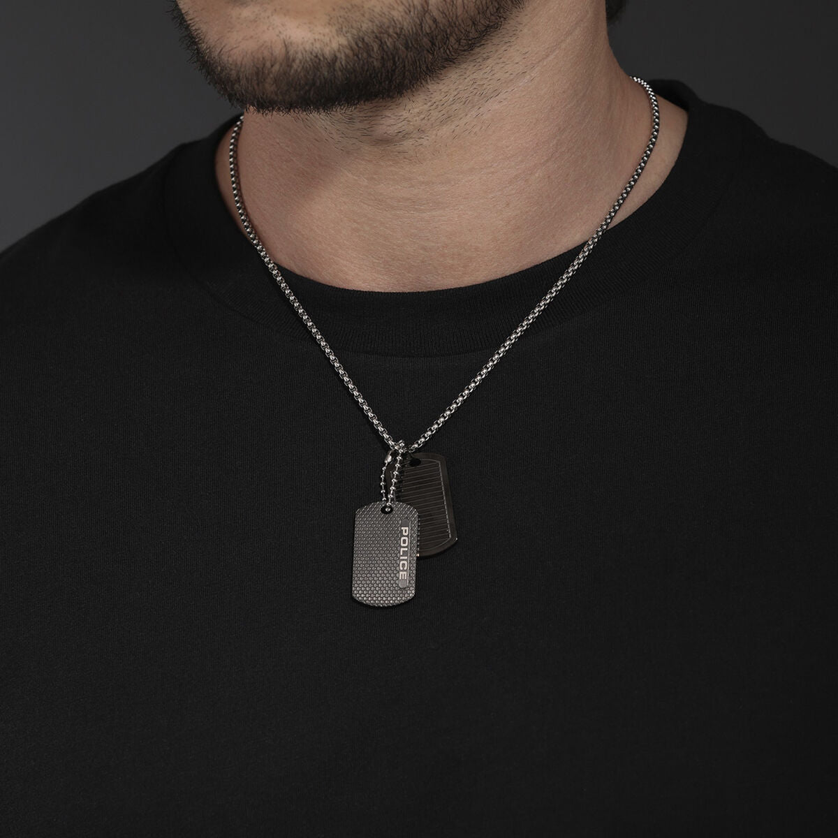 Men's Necklace Police PEAGN0042001 Black
