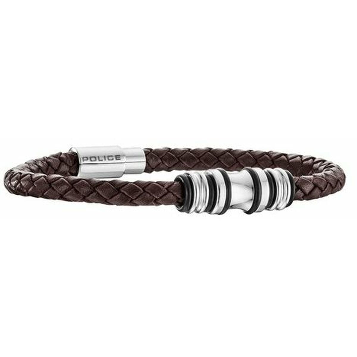 Men's Bracelet Police PJ25488BLC02A Leather 19 cm