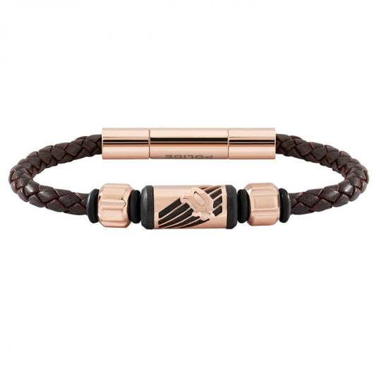 Men's Bracelet Police PJ26466BLC03A Leather 19 cm