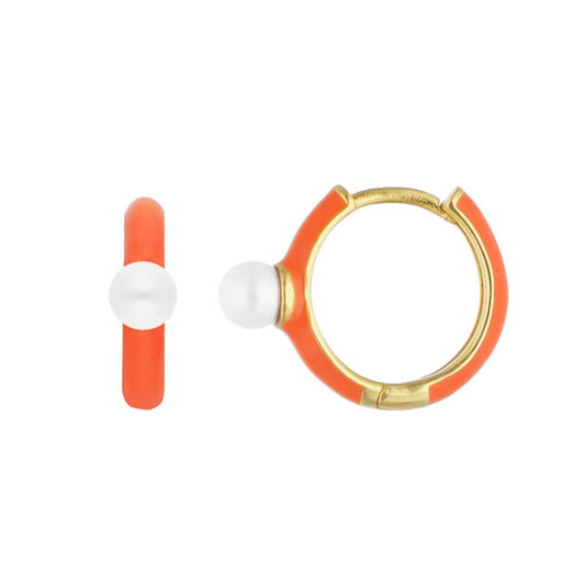 Ladies' Earrings Majorica 17348.01.1.E00.000.1 Orange