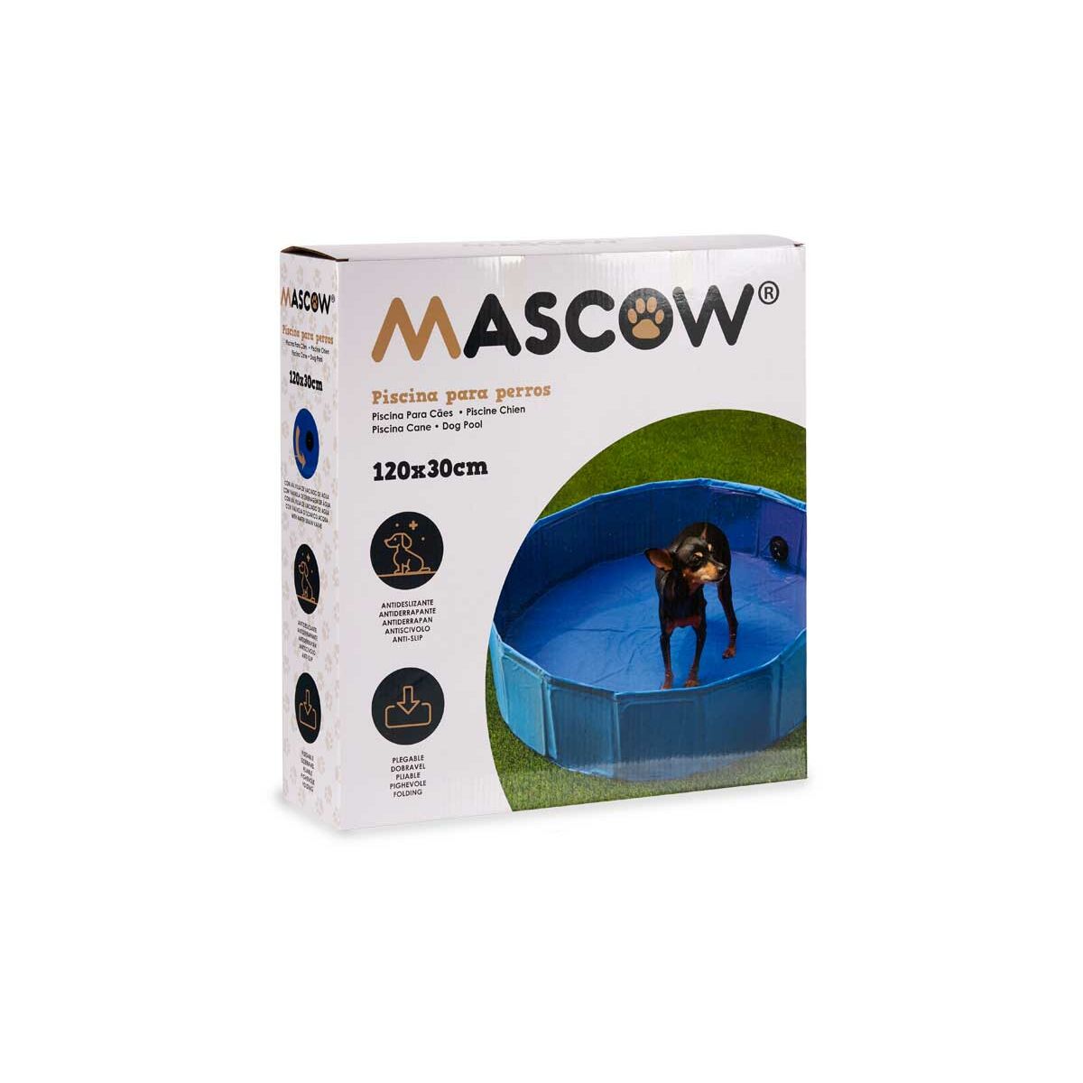Removable pool Mascow Blue 120 x 30 x 120 cm Pets