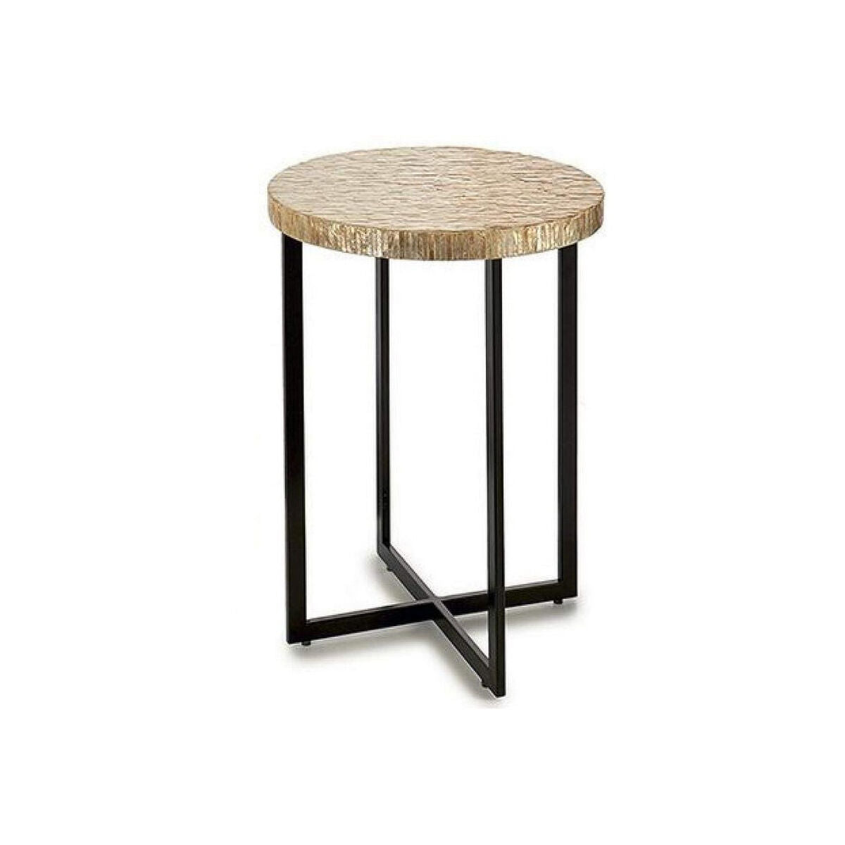 Side table Gift Decor BIG-S3603659 White Beige Golden 45 x 62 x 45 cm