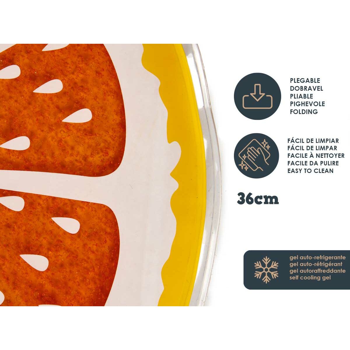 Refreshing Pet Mat Mascow Yellow Orange 35 x 1 x 35 cm