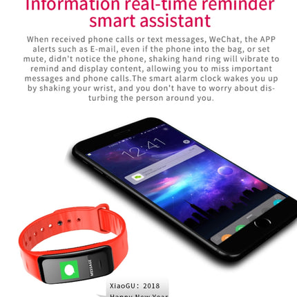 CHIGU C1Plus Fitness Tracker 0.96 inch IPS Screen Smartband Bracelet, IP67 Waterproof, Support Sports Mode / Blood Pressure / Sleep Monitor / Heart Rate Monitor / Fatigue Monitor / Sedentary Reminder