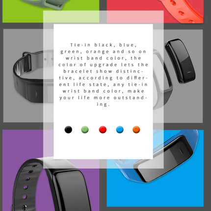 CHIGU C1Plus Fitness Tracker 0.96 inch IPS Screen Smartband Bracelet, IP67 Waterproof, Support Sports Mode / Blood Pressure / Sleep Monitor / Heart Rate Monitor / Fatigue Monitor / Sedentary Reminder