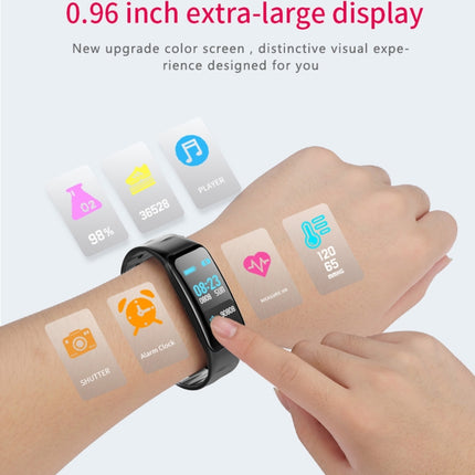 CHIGU C1Plus Fitness Tracker 0.96 inch IPS Screen Smartband Bracelet, IP67 Waterproof, Support Sports Mode / Blood Pressure / Sleep Monitor / Heart Rate Monitor / Fatigue Monitor / Sedentary Reminder