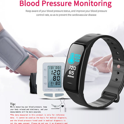 CHIGU C1Plus Fitness Tracker 0.96 inch IPS Screen Smartband Bracelet, IP67 Waterproof, Support Sports Mode / Blood Pressure / Sleep Monitor / Heart Rate Monitor / Fatigue Monitor / Sedentary Reminder