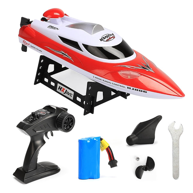 HongXunJie HJ806 2.4Ghz Water Cooling High Speed Racing Boats with Remote Controller, Auto Flip Function, 200m Control Distance
