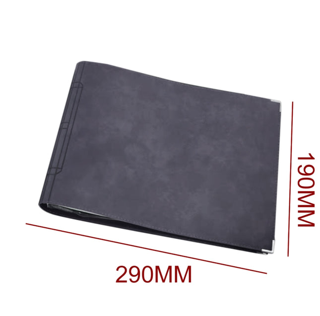 B5 Faux Leather Loose-leaf Grid Notebook