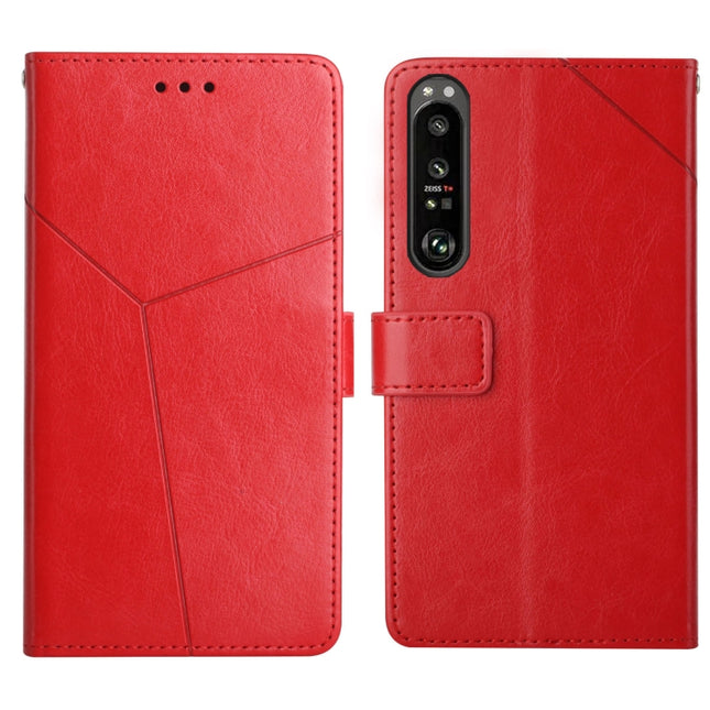 Y Stitching Horizontal Flip Leather Phone Case with Holder & Card Slots & Wallet & Photo Frame