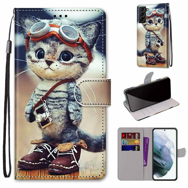 Coloured Drawing Cross Texture Horizontal Flip PU Phone Leather Case with Holder & Card Slots & Wallet & Lanyard(Colorful Layer