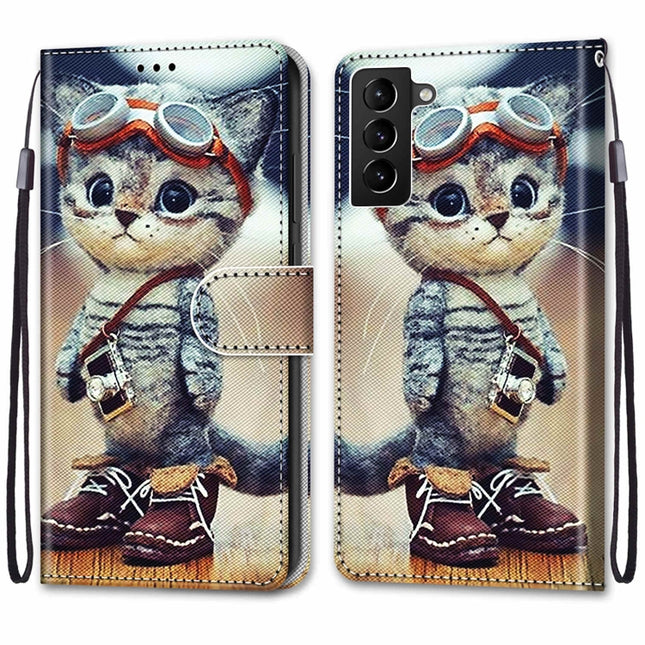 Coloured Drawing Cross Texture Horizontal Flip PU Phone Leather Case with Holder & Card Slots & Wallet & Lanyard(Colorful Layer