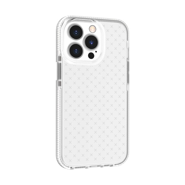 Grid Pattern Shockproof Transparent TPU Phone Case