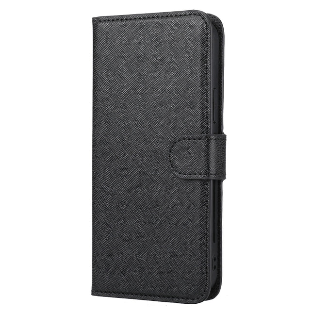 Cross Texture Detachable Leather Phone Case