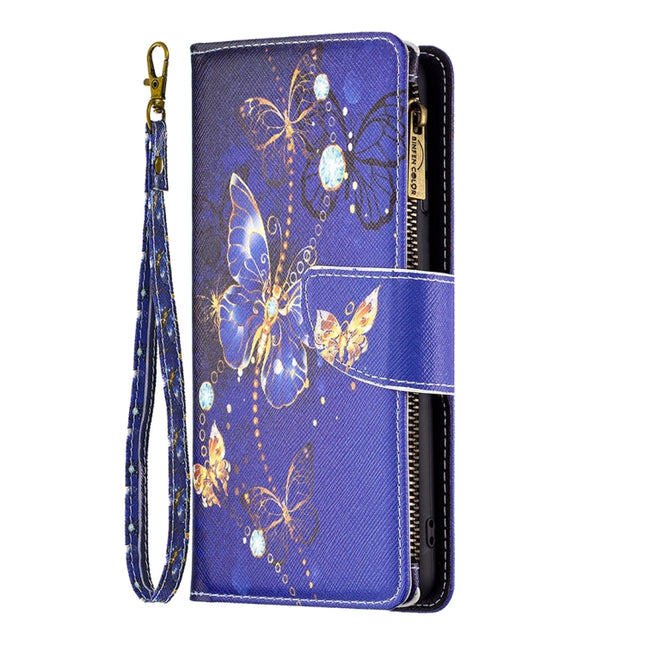 Colored Drawing Pattern Zipper Horizontal Flip Leather Phone Case with Holder & Card Slots & Wallet