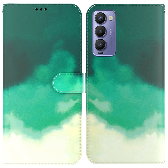 Watercolor Pattern Horizontal Flip Leather Phone Case