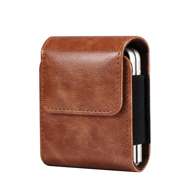 Universal Folding Mobile Phone Waist-mounted Leather Case