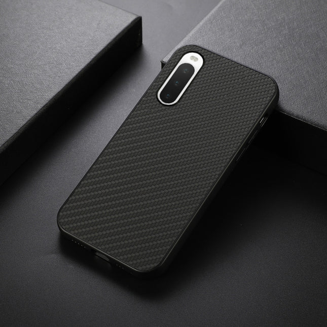 Carbon Fiber Skin PU + PC + TPU Shockprof Protective Phone Case