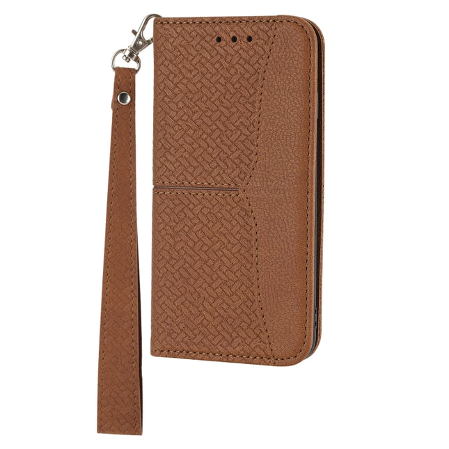 Woven Texture Stitching Magnetic PU Leather Phone Case