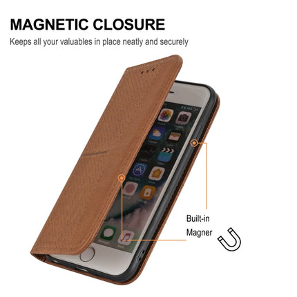 Woven Texture Stitching Magnetic PU Leather Phone Case