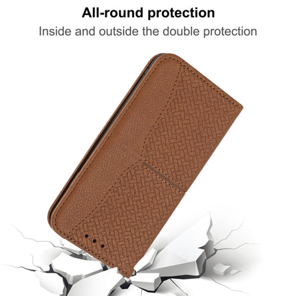 Woven Texture Stitching Magnetic PU Leather Phone Case