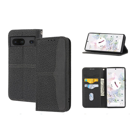 Woven Texture Stitching Magnetic PU Leather Phone Case
