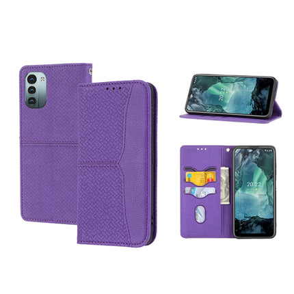 Woven Texture Stitching Magnetic PU Leather Phone Case