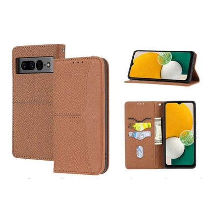 Woven Texture Stitching Magnetic PU Leather Phone Case
