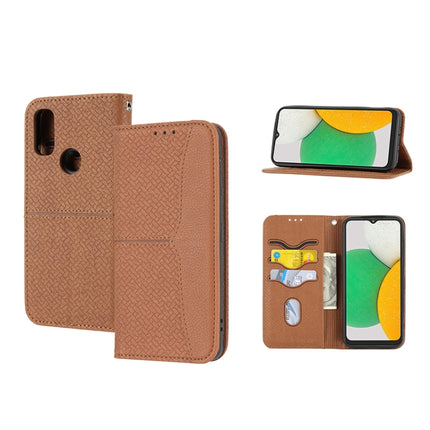Woven Texture Stitching Magnetic PU Leather Phone Case