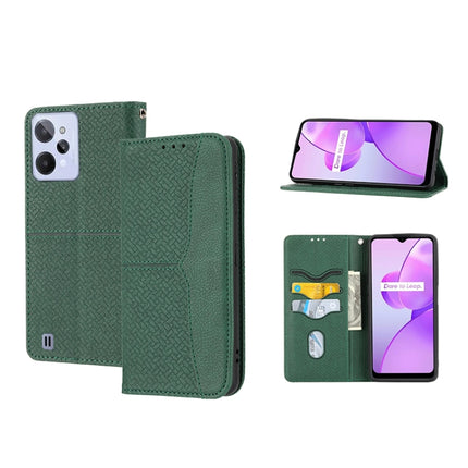 Woven Texture Stitching Magnetic PU Leather Phone Case