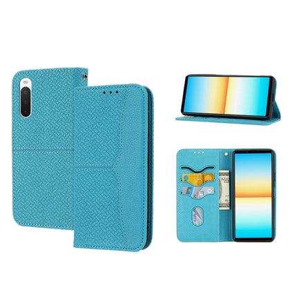 Woven Texture Stitching Magnetic PU Leather Phone Case