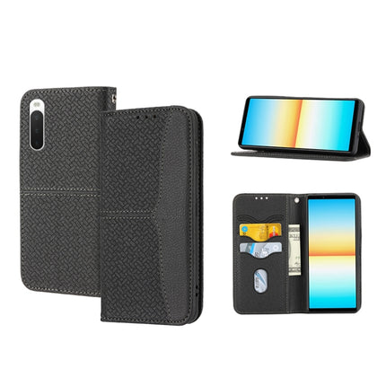 Woven Texture Stitching Magnetic PU Leather Phone Case