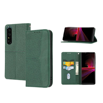 Woven Texture Stitching Magnetic PU Leather Phone Case