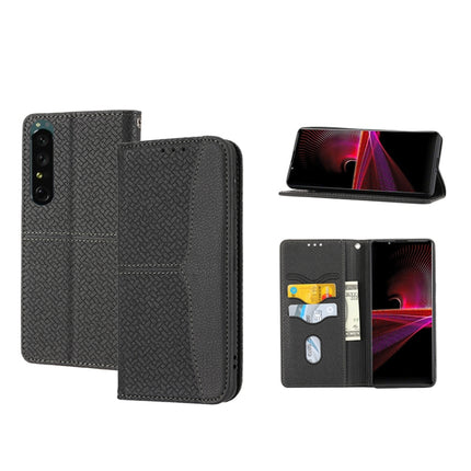 Woven Texture Stitching Magnetic PU Leather Phone Case