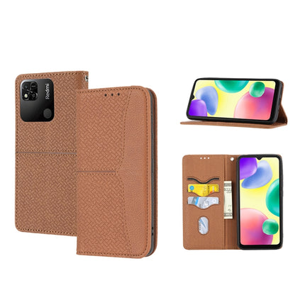 Woven Texture Stitching Magnetic PU Leather Phone Case