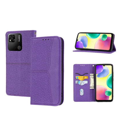 Woven Texture Stitching Magnetic PU Leather Phone Case