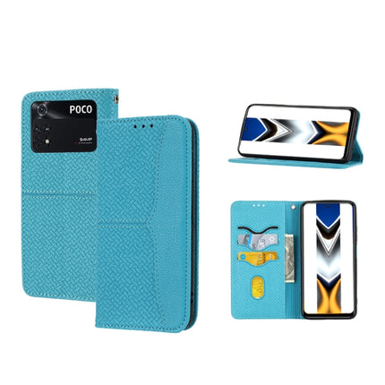 Woven Texture Stitching Magnetic PU Leather Phone Case