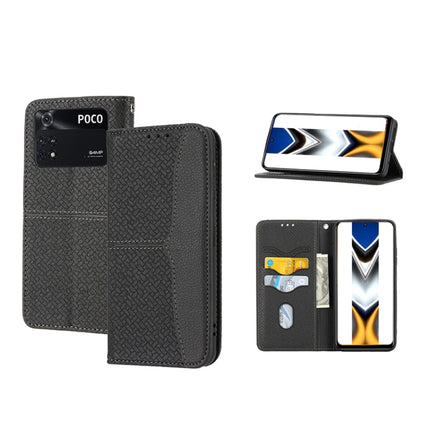 Woven Texture Stitching Magnetic PU Leather Phone Case