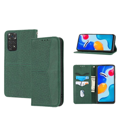 Woven Texture Stitching Magnetic PU Leather Phone Case