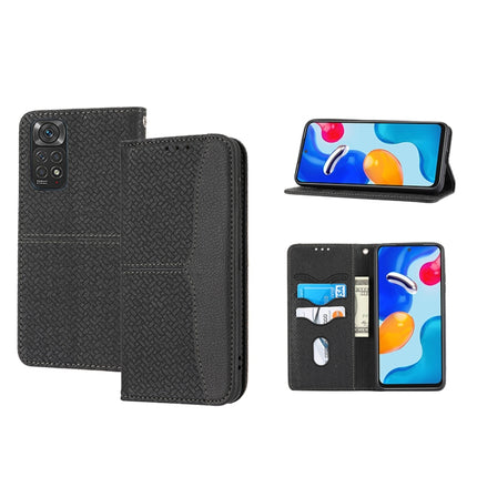 Woven Texture Stitching Magnetic PU Leather Phone Case