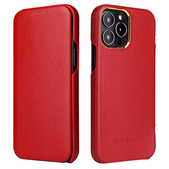 Fierre Shann Magnetic Genuine Leather Phone Case
