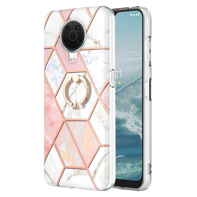 Splicing Marble Pattern Dual-side IMD TPU Ring Holder Case