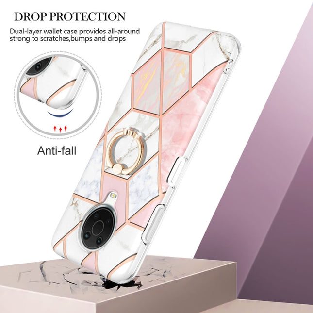 Splicing Marble Pattern Dual-side IMD TPU Ring Holder Case