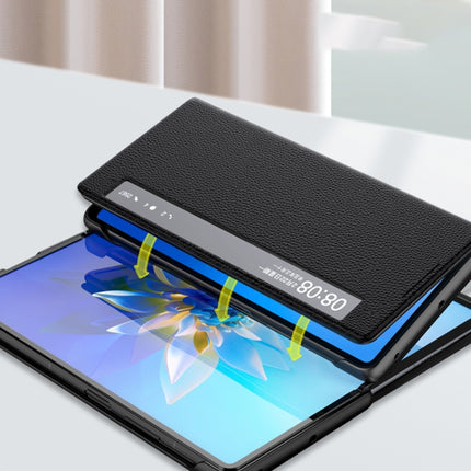 Leather Texture Horizontal Flip Phone Case with Smart Touch Call Display ID