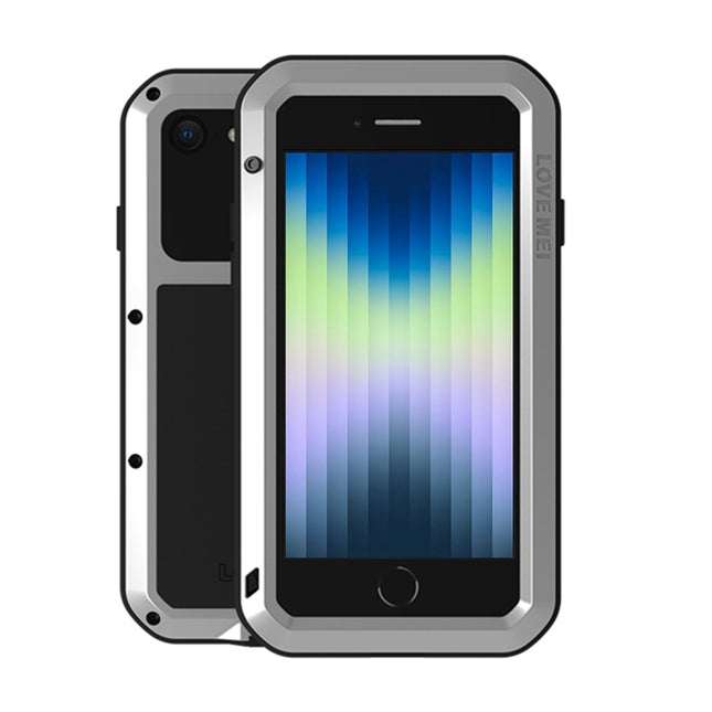LOVE MEI Metal Shockproof Waterproof Dustproof Protective Phone Case with Glass